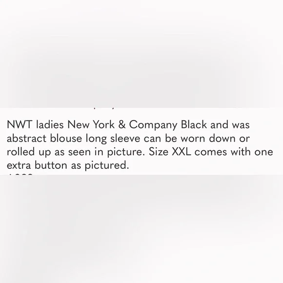 New York and Company Ladies Blouse size XXL - Picture 6 of 6